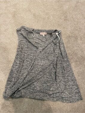 Philosophy Marled Grey V-Neck Sleeveless Knit Tank